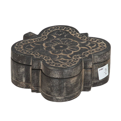 Wooden Carved Spice Box from Home Trends & Design - Luna Furniture