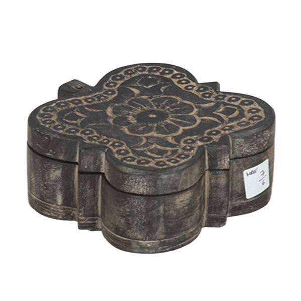 Wooden Carved Spice Box