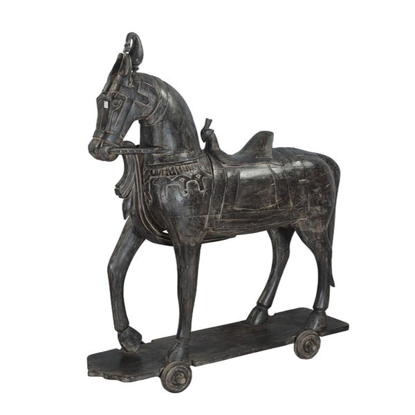 Wooden Horse On Wheels
