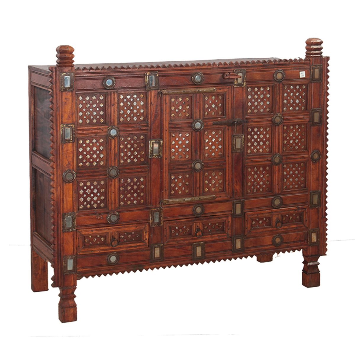 Wooden Damchiya Sideboard With Carved Detailing from Home Trends & Design - Luna Furniture