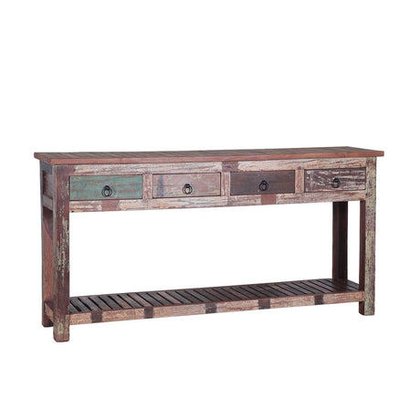 71" Reclaimed Boatwood Console Table from Home Trends & Design - Luna Furniture