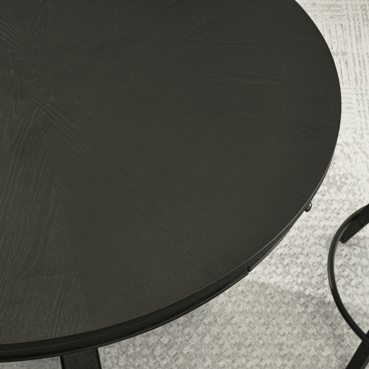 Rylie Black 48" Round Counter Dining Table with 4 Drawers from Steve Silver - Luna Furniture