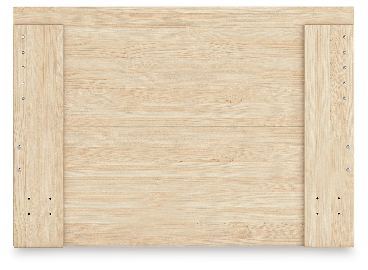 Onita Natural Full Panel Platform Bed with 1 Side Storage from Ashley Furniture - Luna Furniture
