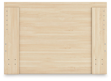 Onita Natural Full Panel Platform Bed with 1 Side Storage from Ashley Furniture - Luna Furniture
