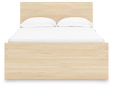 Onita Natural Full Panel Platform Bed with 1 Side Storage from Ashley Furniture - Luna Furniture