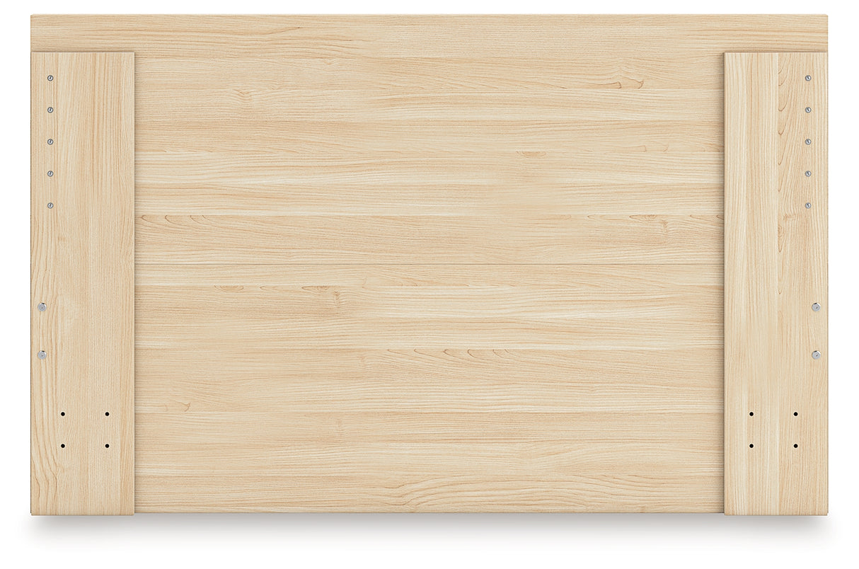 Onita Natural Full Panel Platform Bed with 2 Side Storage from Ashley Furniture - Luna Furniture