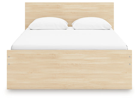 Onita Natural Full Panel Platform Bed with 2 Side Storage from Ashley Furniture - Luna Furniture