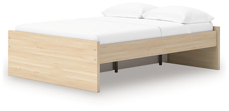 Onita Natural Full Platform Bed with 1 Side Storage from Ashley Furniture - Luna Furniture
