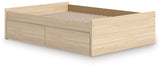 Onita Natural Full Platform Bed with 1 Side Storage from Ashley Furniture - Luna Furniture