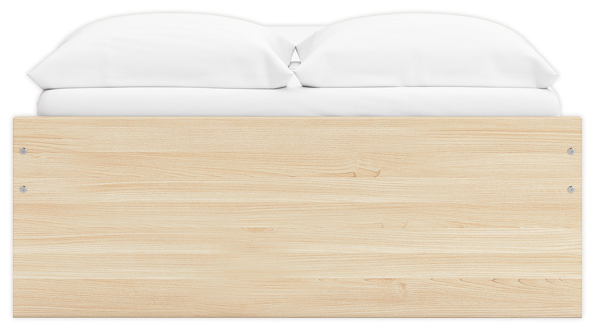 Onita Natural Full Platform Bed with 1 Side Storage from Ashley Furniture - Luna Furniture