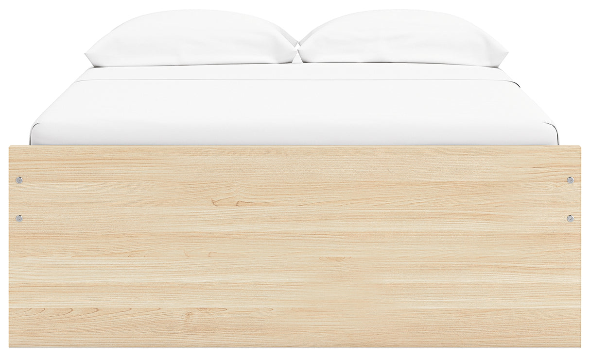 Onita Natural Full Platform Bed with 1 Side Storage from Ashley Furniture - Luna Furniture