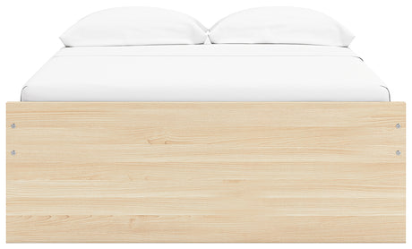 Onita Natural Full Platform Bed with 1 Side Storage from Ashley Furniture - Luna Furniture