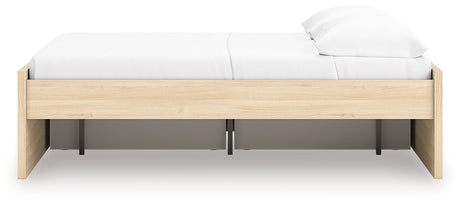 Onita Natural Full Platform Bed with 1 Side Storage from Ashley Furniture - Luna Furniture