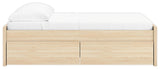 Onita Natural Full Platform Bed with 1 Side Storage from Ashley Furniture - Luna Furniture