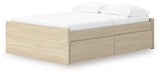 Onita Natural Full Platform Bed with 2 Side Storage from Ashley Furniture - Luna Furniture