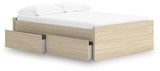 Onita Natural Full Platform Bed with 2 Side Storage from Ashley Furniture - Luna Furniture
