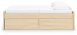 Onita Natural Full Platform Bed with 2 Side Storage from Ashley Furniture - Luna Furniture