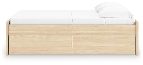 Onita Natural Full Platform Bed with 2 Side Storage from Ashley Furniture - Luna Furniture