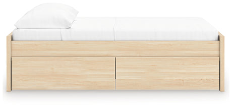 Onita Natural Full Platform Bed with 2 Side Storage from Ashley Furniture - Luna Furniture
