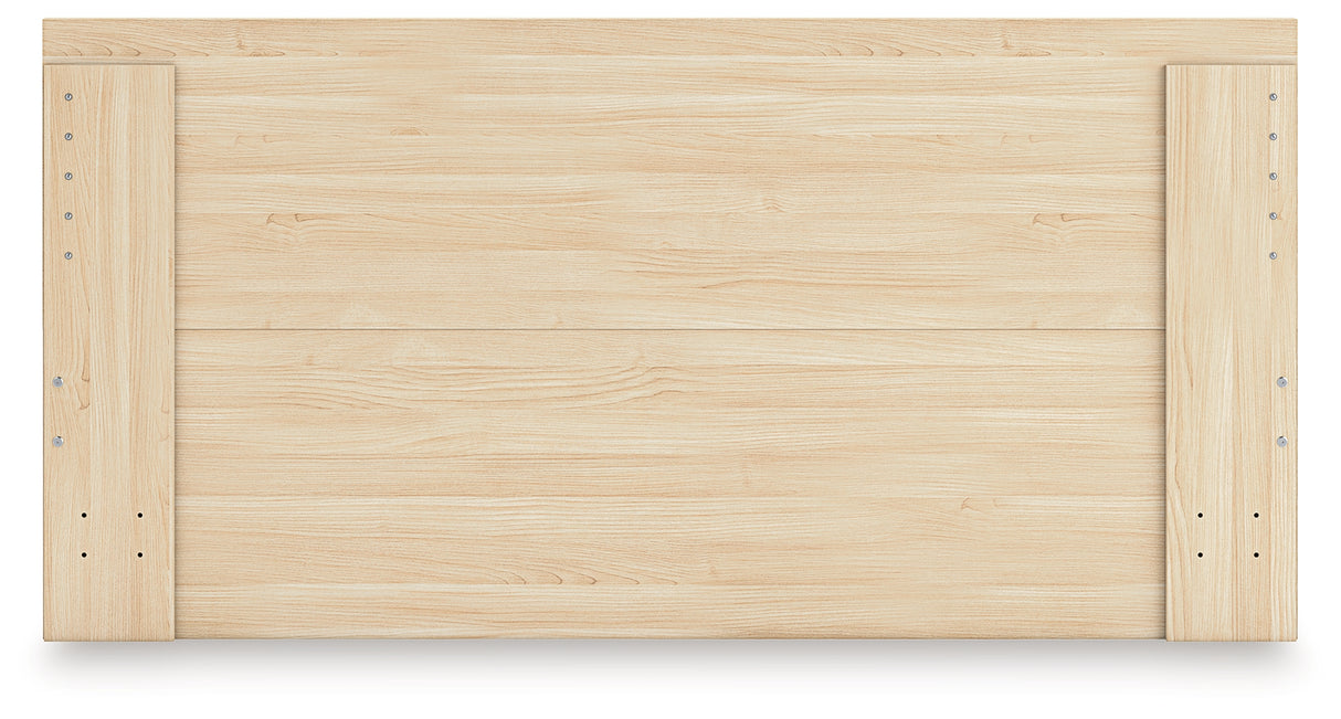 Onita Natural King Panel Platform Bed with 2 Side Storage from Ashley Furniture - Luna Furniture