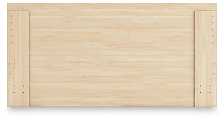 Onita Natural King Panel Platform Bed with 2 Side Storage from Ashley Furniture - Luna Furniture
