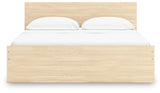 Onita Natural King Panel Platform Bed with 2 Side Storage from Ashley Furniture - Luna Furniture