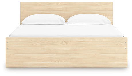 Onita Natural King Panel Platform Bed with 2 Side Storage from Ashley Furniture - Luna Furniture