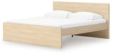Onita Natural King Panel Platform Bed with Storage from Ashley Furniture - Luna Furniture