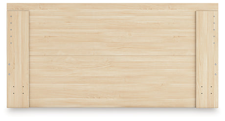 Onita Natural King Panel Platform Bed with Storage from Ashley Furniture - Luna Furniture