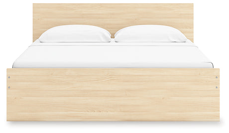 Onita Natural King Panel Platform Bed with Storage from Ashley Furniture - Luna Furniture