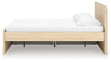 Onita Natural King Panel Platform Bed with Storage from Ashley Furniture - Luna Furniture