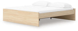 Onita Natural King Platform Bed with 1 Side Storage from Ashley Furniture - Luna Furniture
