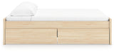 Onita Natural King Platform Bed with 1 Side Storage from Ashley Furniture - Luna Furniture