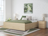 Onita Natural King Platform Bed with 2 Side Storage from Ashley - Luna Furniture