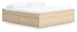Onita Natural King Platform Bed with 2 Side Storage from Ashley - Luna Furniture
