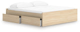 Onita Natural King Platform Bed with 2 Side Storage from Ashley - Luna Furniture
