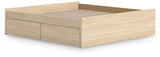 Onita Natural King Platform Bed with 2 Side Storage from Ashley - Luna Furniture