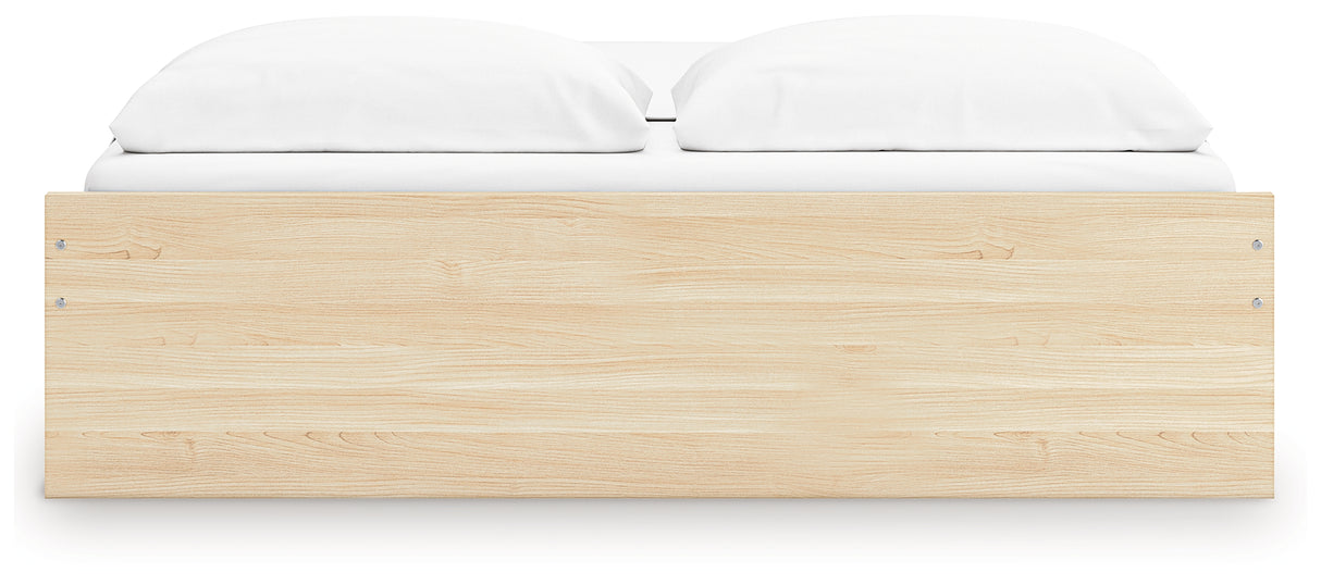 Onita Natural King Platform Bed with 2 Side Storage from Ashley - Luna Furniture