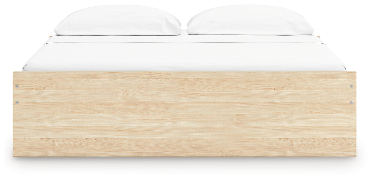 Onita Natural King Platform Bed with 2 Side Storage from Ashley - Luna Furniture