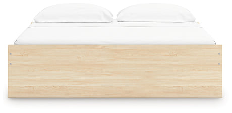 Onita Natural King Platform Bed with 2 Side Storage from Ashley Furniture - Luna Furniture