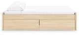 Onita Natural King Platform Bed with 2 Side Storage from Ashley - Luna Furniture