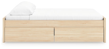 Onita Natural King Platform Bed with 2 Side Storage from Ashley Furniture - Luna Furniture