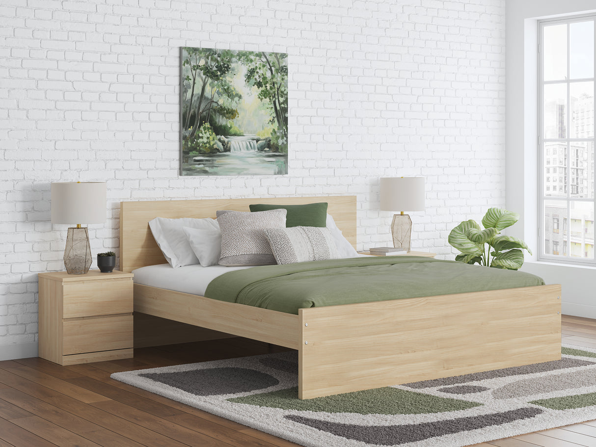 Onita Natural Queen Panel Platform Bed from Ashley - Luna Furniture