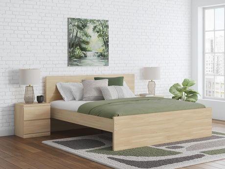 Onita Natural Queen Panel Platform Bed from Ashley Furniture - Luna Furniture