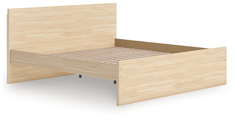 Onita Natural Queen Panel Platform Bed from Ashley Furniture - Luna Furniture