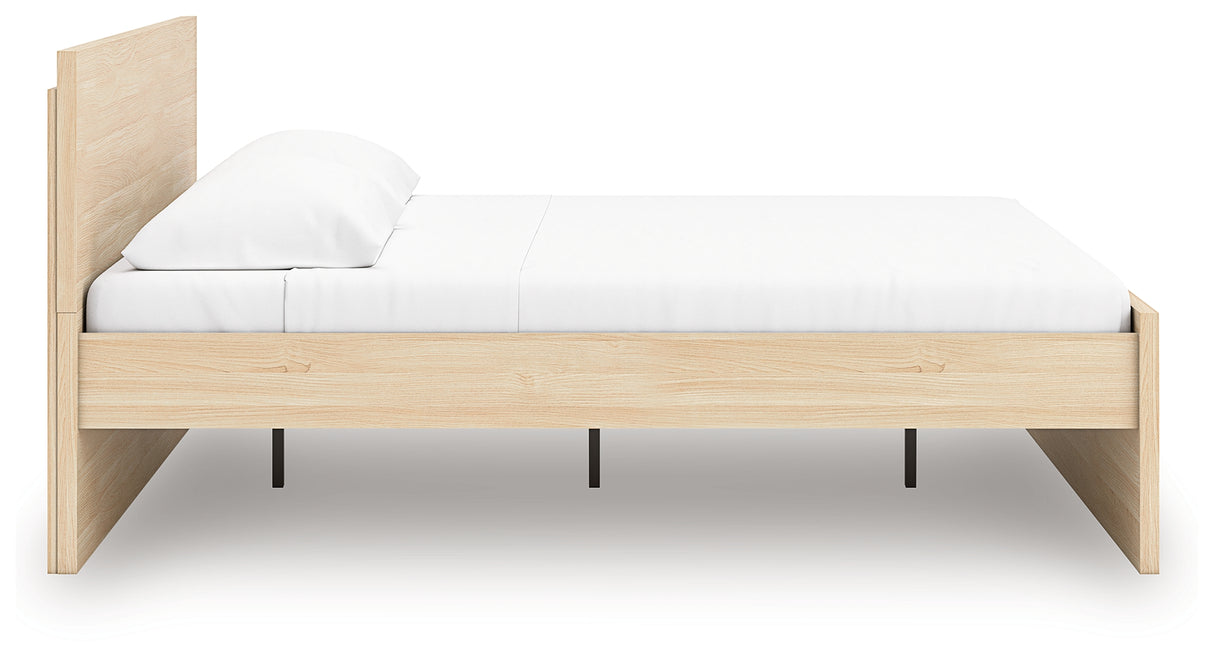Onita Natural Queen Panel Platform Bed from Ashley - Luna Furniture