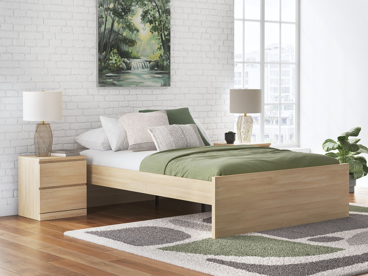 Onita Natural Queen Platform Bed from Ashley Furniture - Luna Furniture
