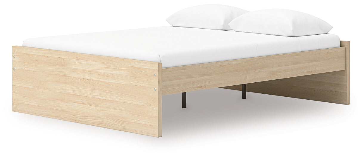 Onita Natural Queen Platform Bed from Ashley Furniture - Luna Furniture
