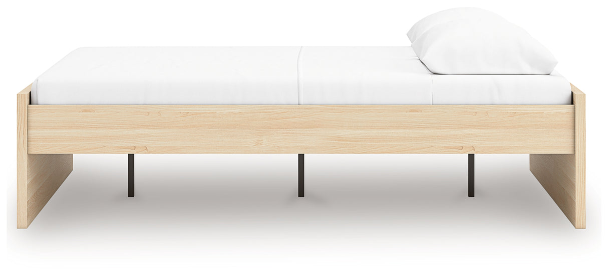 Onita Natural Queen Platform Bed from Ashley Furniture - Luna Furniture
