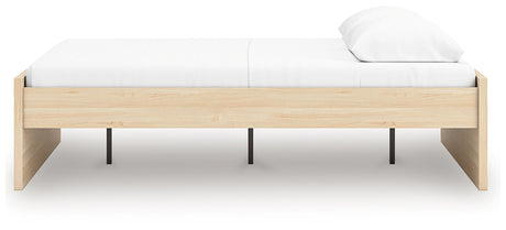 Onita Natural Queen Platform Bed from Ashley Furniture - Luna Furniture